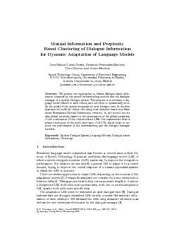 MutualInformationandPerplexityBasedClusteringofDialogueInformationforD