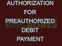 CAPITAL ONE BANK CANADA BRANCH AUTHORIZATION FOR PREAUTHORIZED DEBIT PAYMENT PLAN Instructions
