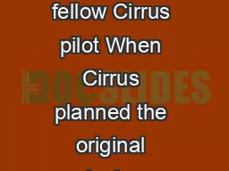 CAPS Guide to the CIRRUS AIRFRAME PARACHUTE SYSTEM  CAPS  Dear fellow Cirrus pilot When
