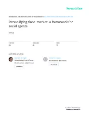 Personifying the e-market: A framework for social agentsAntonella De A