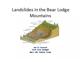 Landslides in the Bear Lodge