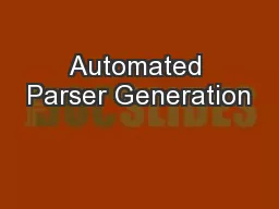 Automated Parser Generation