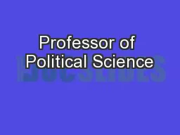 Professor of Political Science