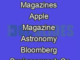 Available Magazines Apple Magazine Astronomy Bloomberg Businessweek Ca