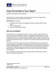 Perverted is Your Data?