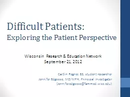 Difficult Patients: