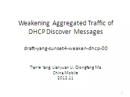 Weakening Aggregated Traffic of DHCP Discover Messages