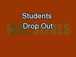 Students Drop Out