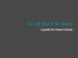 Lead Dust Testing