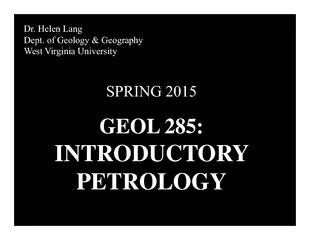 GEOL 285:INTRODUCTORY Dr. Helen LangWest Virginia University