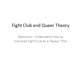 Fight Club and Queer Theory