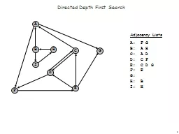 1 Directed Depth First Search