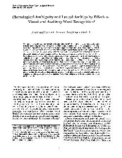 100Frostetal.Kroll,J.F.,&Schweickert,J.M.(1978).Syntacticdisambiguatio