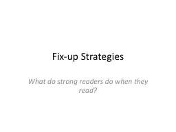 Fix-up Strategies
