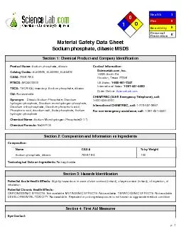 Material Safety Data SheetSodium phosphate, dibasic MSDS
