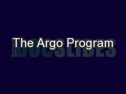 The Argo Program