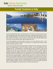 Family Vacations in Italy