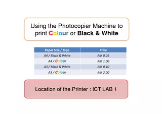 Using the Photocopier Machine to print