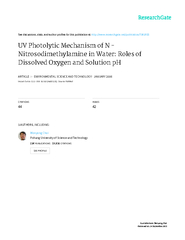 UVPhotolyticMechanismof-NitrosodimethylamineinWater:RolesofDissolvedOx