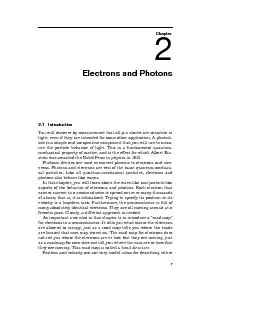 Electrons and Photons2.1Introduction