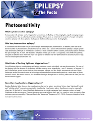 Who has photosensitive epilepsy?