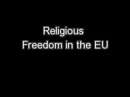 Religious Freedom in the EU
