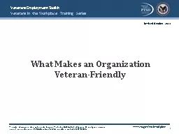 What Makes an Organization Veteran-Friendly