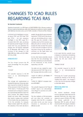 CHANGES TO ICAO RULESREGARDING TCAS RASIn the last issue of HindSight,