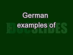 German examples of