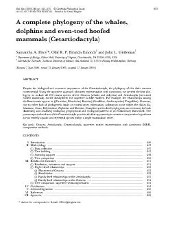 PDF-I.INTRODUCTIONTaxonomicallycompletephylogeniesareneededtoconductrigoro thumbnail