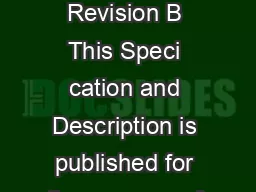 Speci cation  Description February  Revision B Units  and on   February  Revision B This