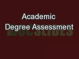 Academic Degree Assessment