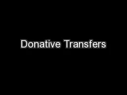 Donative Transfers