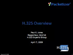 H.325 Overview