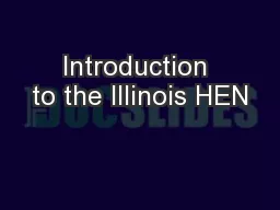 Introduction to the Illinois HEN