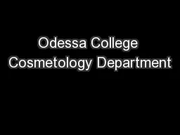 Odessa College Cosmetology Department