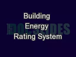 Building Energy Rating System