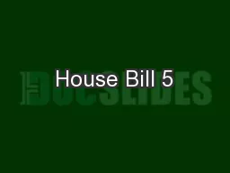 House Bill 5