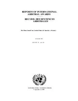 REPORTS OF INTERNATIONALARBITRAL AWARDS