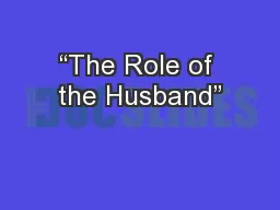 “The Role of the Husband”