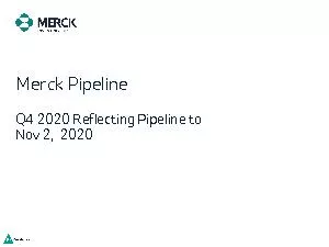 Merck PipelineAs of August 3, 2015