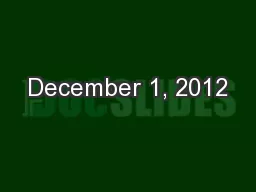December 1, 2012