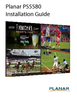 Planar PS5580 Installation Guide
