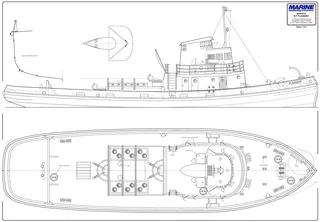A 1:35 scale Thames motor tug