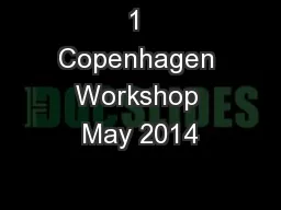 1 Copenhagen Workshop May 2014
