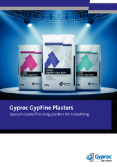 Gyproc GypFine PlastersGypsum based inishing plasters for smoothing
..