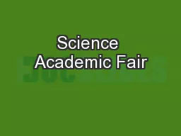 Science Academic Fair