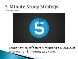 Learn how to effectively memorize OODLES of information 5 m