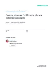 Oceanicplateaus:Problematicplumes,potentialparadigmsAndrewC.Kerr,JohnJ
