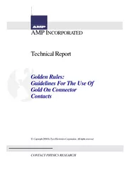 AMP INCORPORATEDTechnical ReportGolden Rules:Guidelines For The Use Of